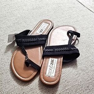 Zoe & zac fresh green fashion black Sandals nwt
